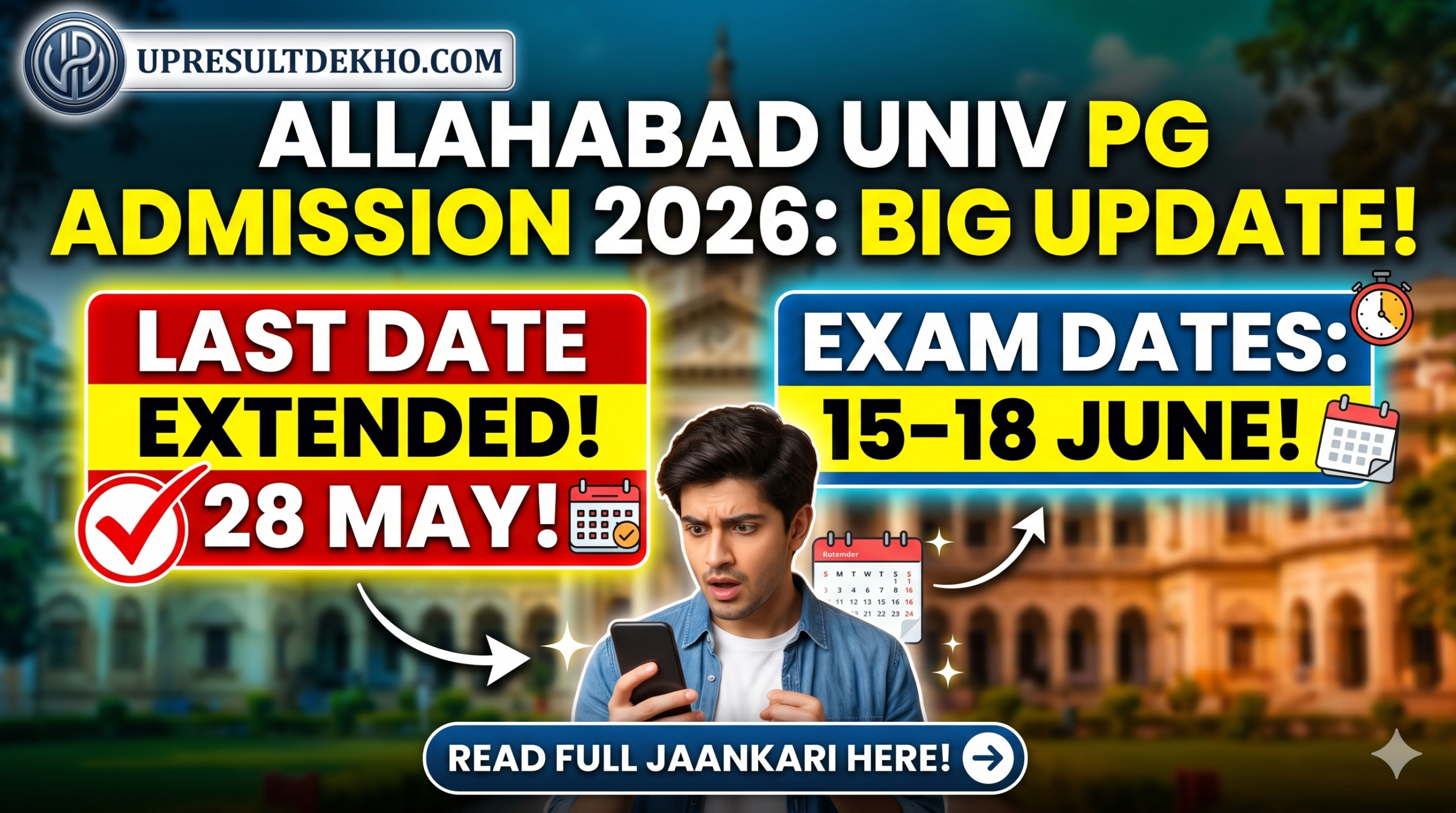 Allahabad University PG Admission 2026 – Apply Online datePublished: 2026-05-29