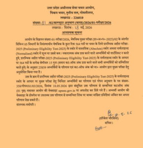 UPSSSC Bheshaj Mains Cut Off 2025 — Category-wise Cut Off Marks List
